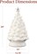 Ceramic Christmas Tree, Hand Painted Green Tabletop Tree with 74 Multicolor LED Bulbs & Star Topper